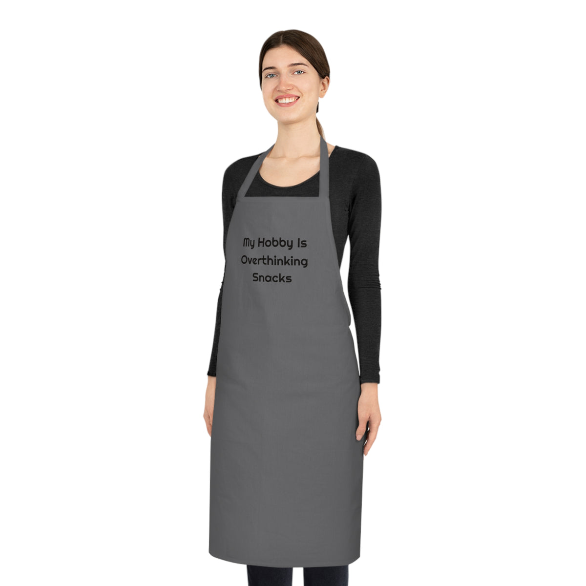 My Hobby Is Overthinking Snacks Printed Cotton for Kitchen Fun apron – original NewGiftDay design, view 3