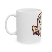 Wavy Ghost Sip Halloween Coffee mug – original NewGiftDay design, view 3
