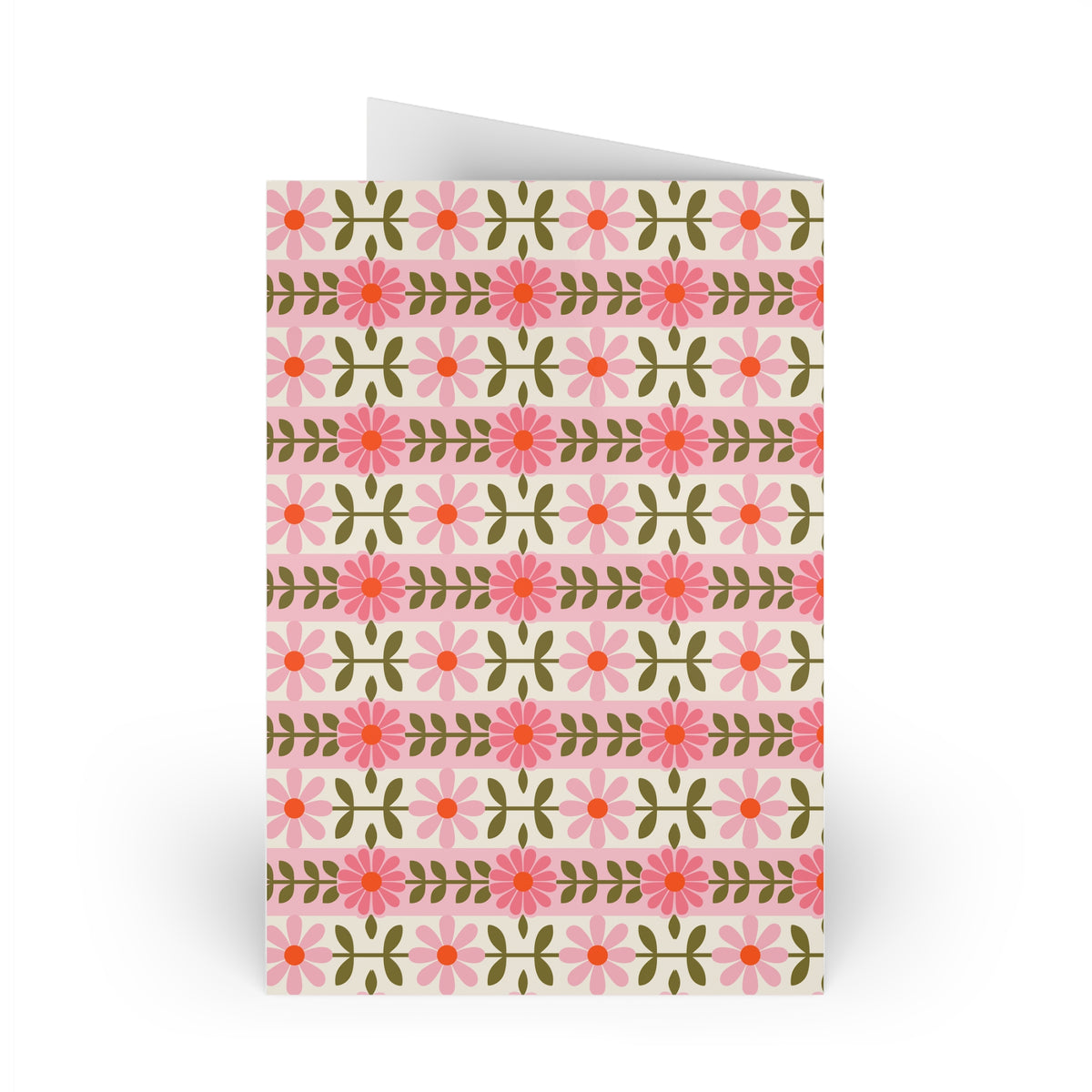 Retro Daisy Bloomss (1 or 10-pcs) greeting card – original NewGiftDay design, view 3