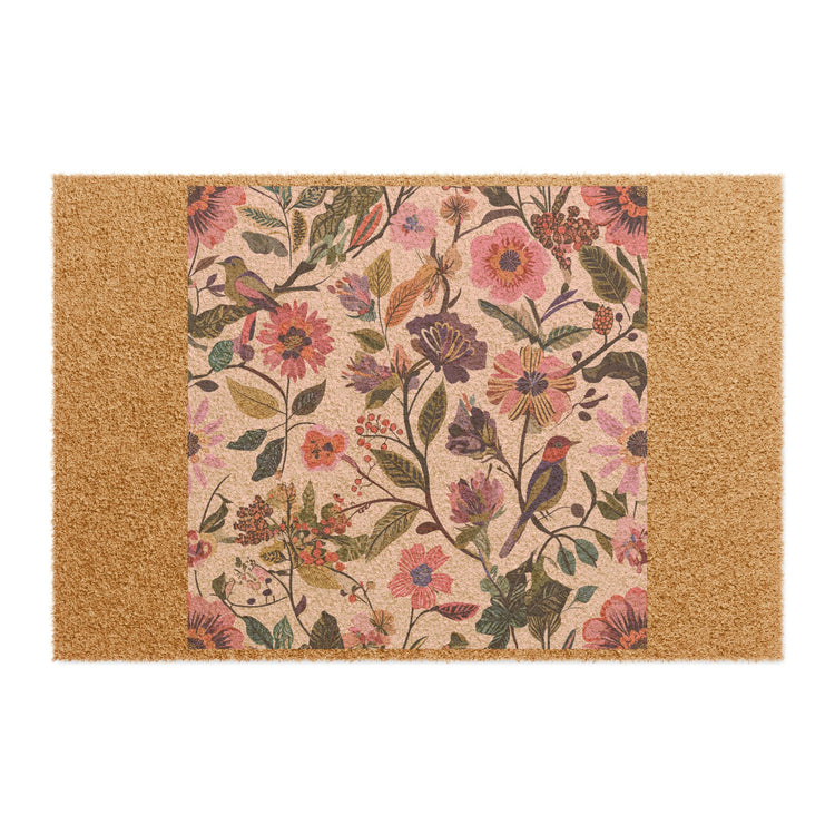Blush Bird Garden Printed for Welcoming Floral Doorsteps doormat – original NewGiftDay design
