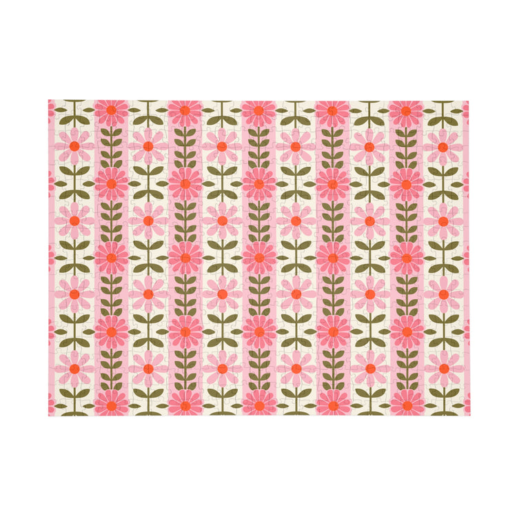 Retro Daisy Blooms (96, 252, 500 1000-Piece) puzzle – original NewGiftDay design