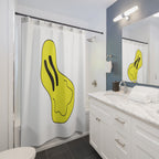 Melting Smiley Face Art Shower Curtain Gift: Trippy Vibes for Indie Home