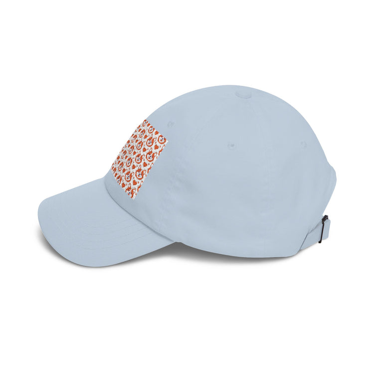 Corgi Hearts Classic Dad Cap hat in light-blue – original NewGiftDay design