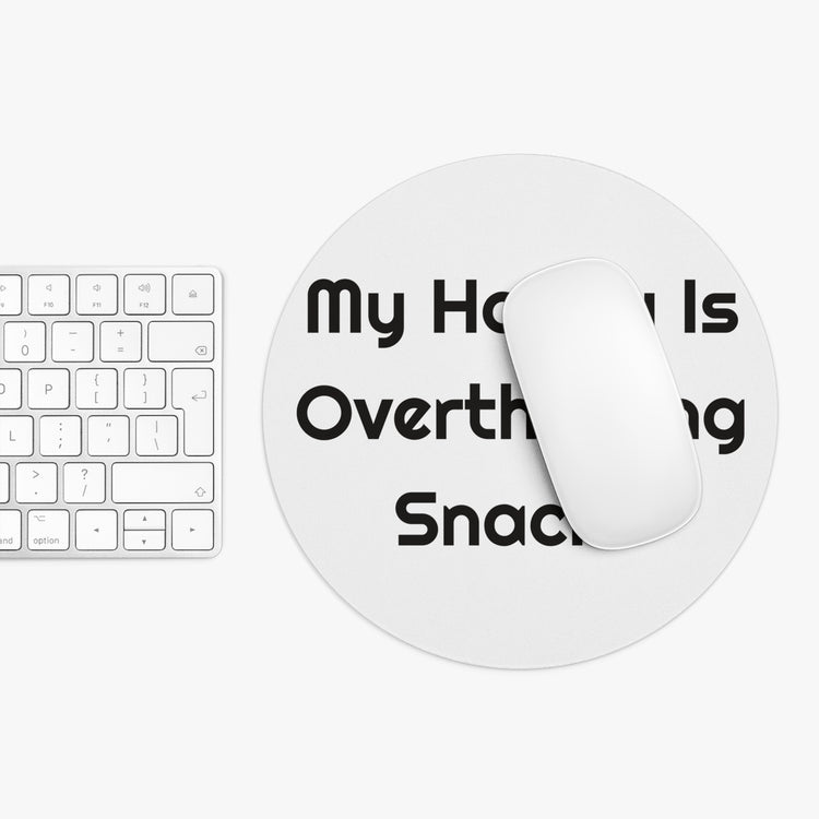 My Hobby Is Overthinking Snacks Printed for Desk Days mouse pad – original NewGiftDay design, view 3
