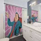 Pop Art Confident Man Shower Curtain Gift: Boss Vibes for Ambitious Homes