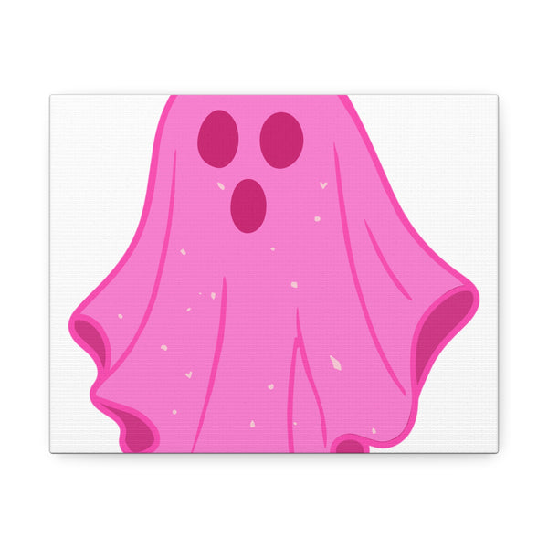 Pink Ghost Parade Stretched Canvas design