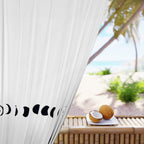 Celestial Moon Phases Off White Blackout Window Curtain