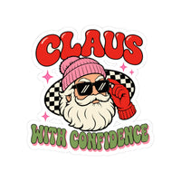 Claus With Confidence Kiss-Cuts sticker – original NewGiftDay design