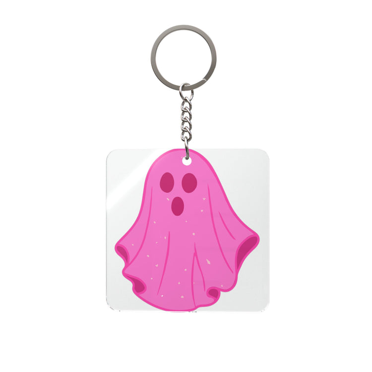 Pink Ghost Parade keychain in transparent – original NewGiftDay design