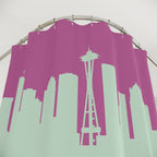 Pop Art Seattle Slogan Shower Curtain Gift: Vibrant City Pride for Traveler Homes