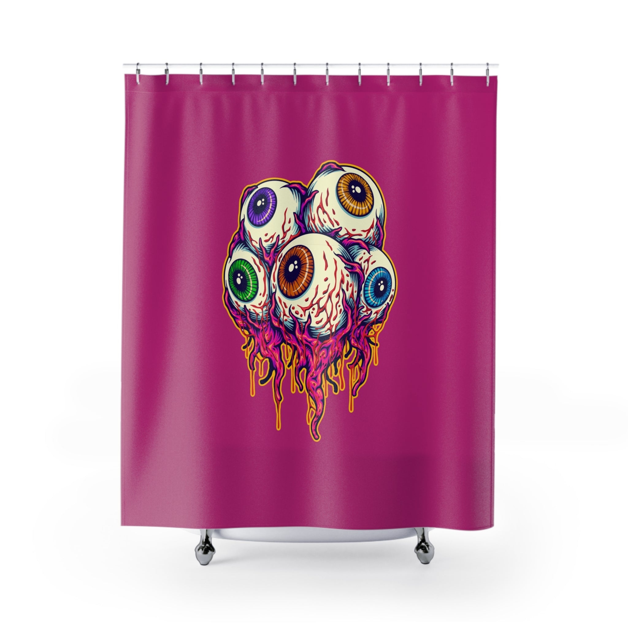 Gross-Out Melting Eyeball Cluster Shower Curtain Gift: Horror Punk for Edgy Homes