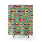 Quirky Monster Mouths Pattern Shower Curtain Gift: Playfully Spooky for Unique Homes