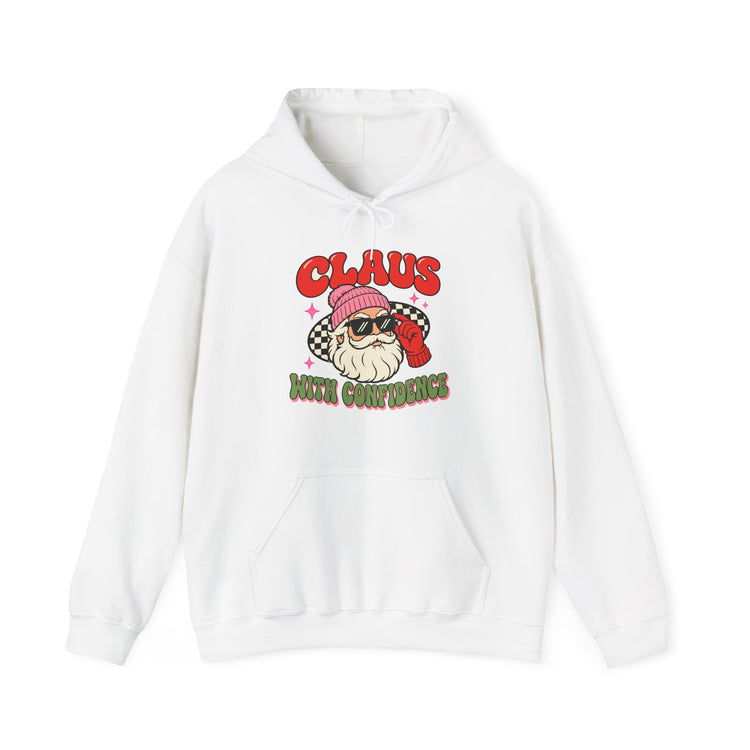 Claus With Confidence Unisex Heavy Blend™ Hooded Sweatshirt design