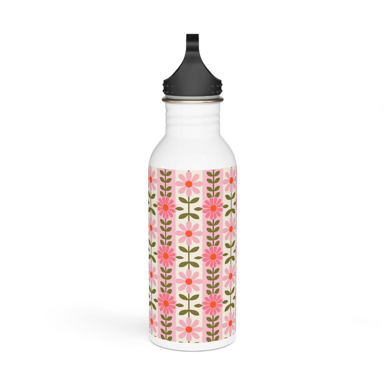 Retro Daisy Blooms water bottle – original NewGiftDay design, view 2