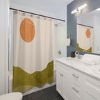 Abstract Boho Desert Sunset Shower Curtain Gift: Serene Horizons for Earthy Homes