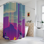 Aurora Borealis Campfire Shower Curtain Gift: Ethereal Adventure for Dreamer Homes