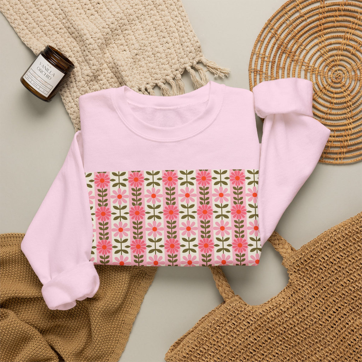 Retro Daisy Blooms™ sweatshirt – original NewGiftDay design, view 20