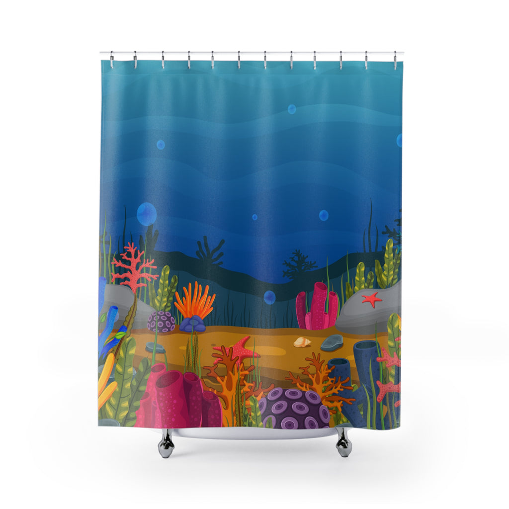 Deep Sea Coral Reef Shower Curtain Gift: Immersive Fantasy for Adventure Homes
