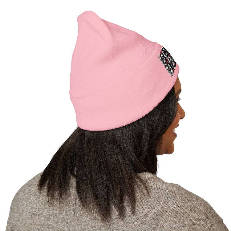 Retro Daisy Blooms Classic Cuffed (Embroidery) hats in baby-pink – original NewGiftDay design