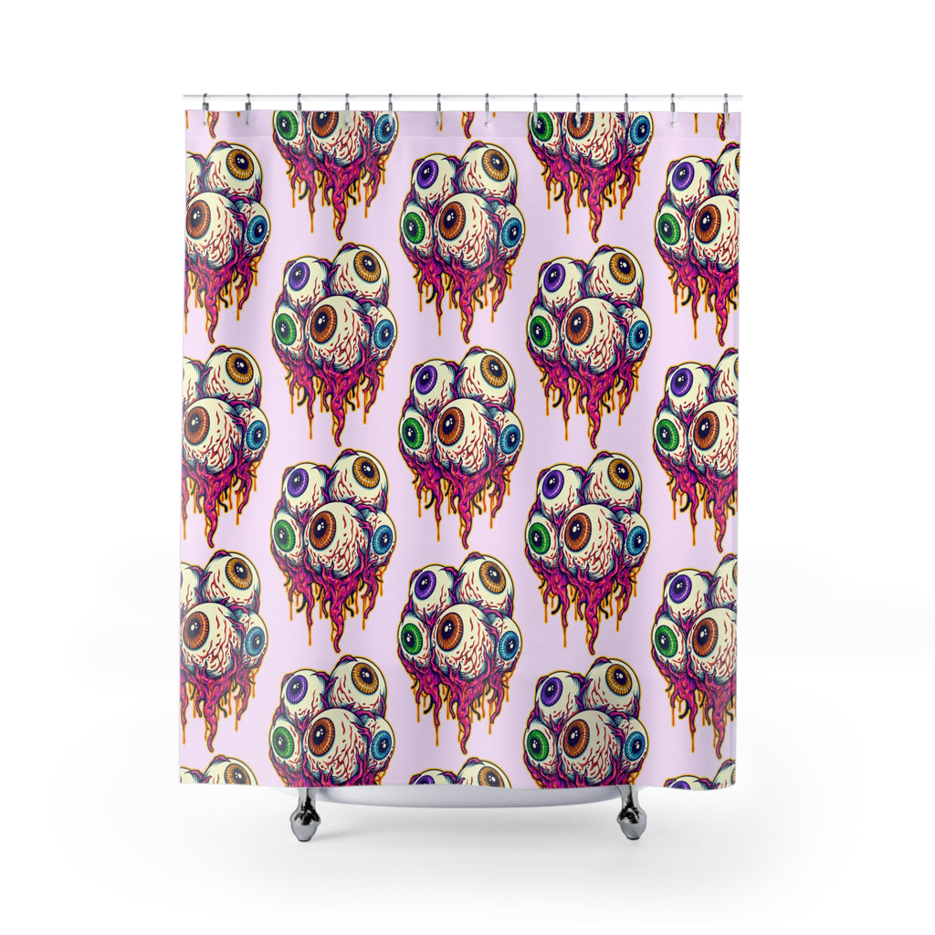 Gross-Out Melting Eyeball Clusters Shower Curtain Gift: Horror Punk for Edgy Homes