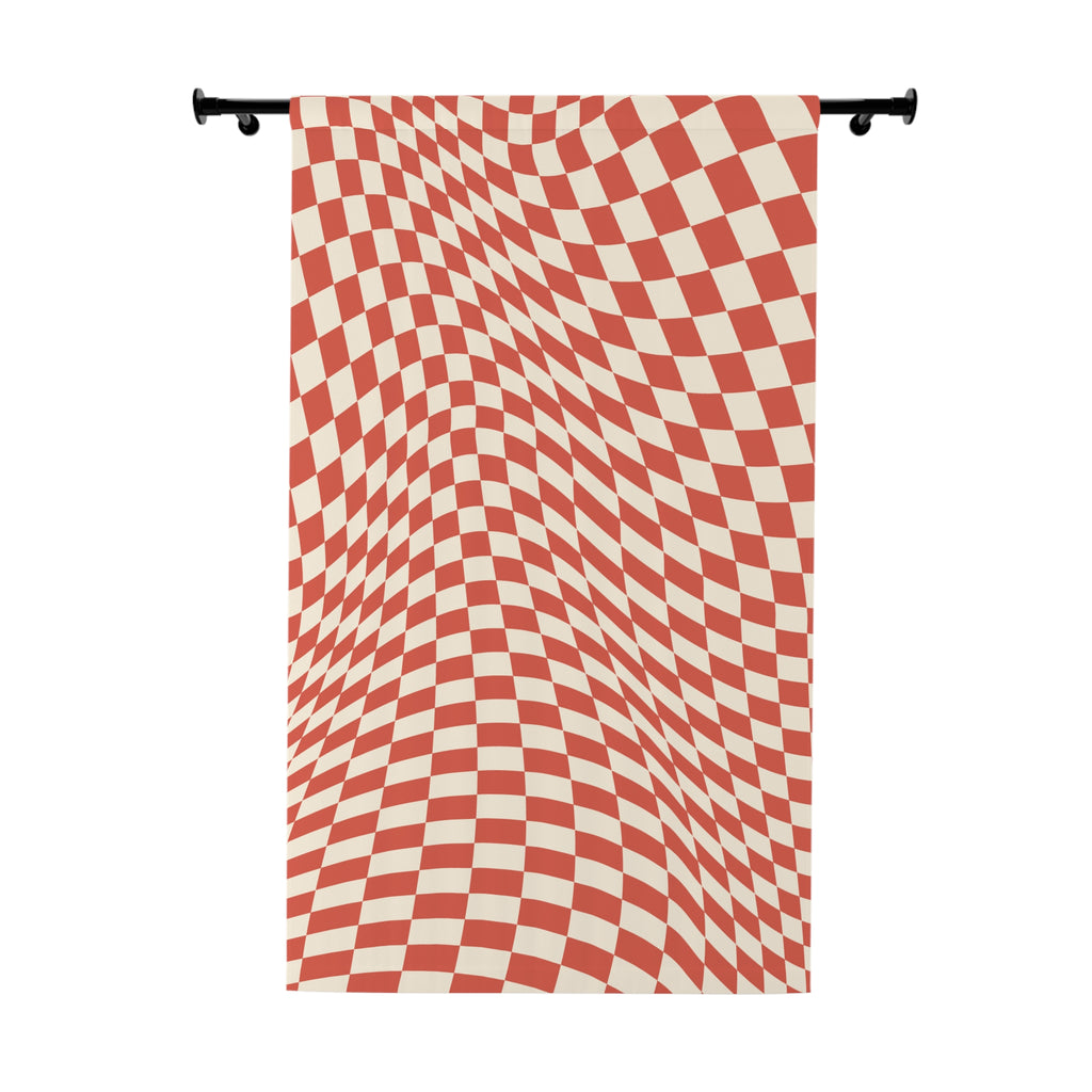 Checkerboard Sucker Vortex Blackout Window Curtain