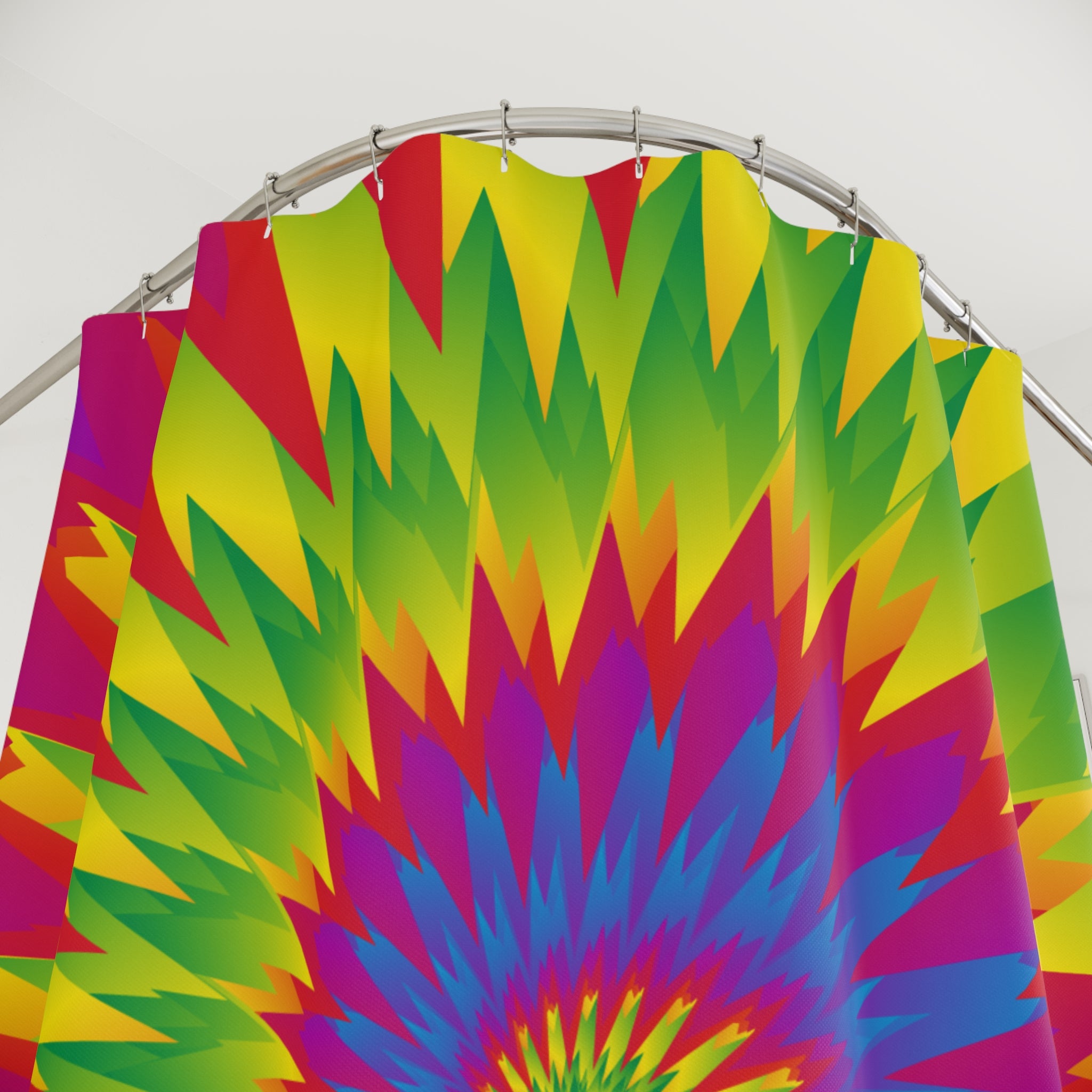 Psychedelic Tie-Dye Spiral Shower Curtain Gift: Groovy Vibes for Boho Homes