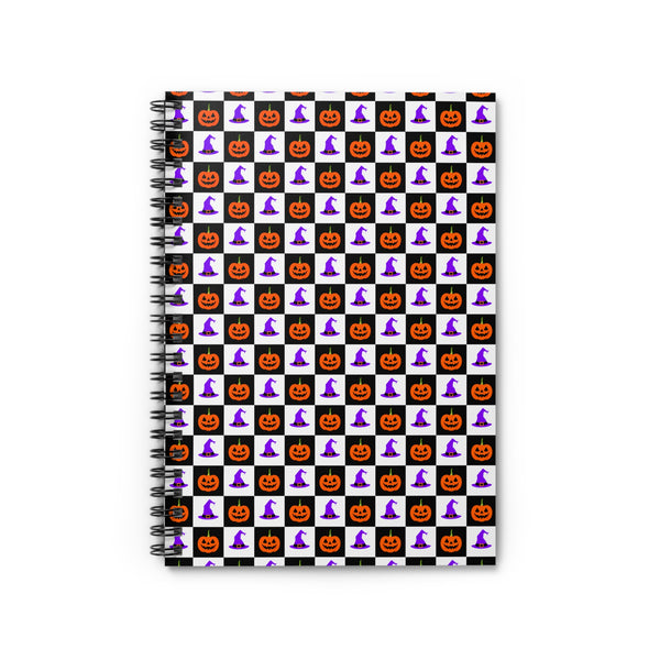Jack-O'-Lantern Parade Spiral Notebook - Ruled Line design