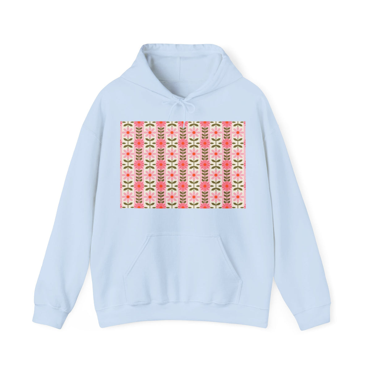 Retro Daisy Blooms™ Hooded sweatshirt – original NewGiftDay design, view 4