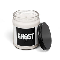 Dripping Ghost Face Halloween Label Design candle – original NewGiftDay design, view 2