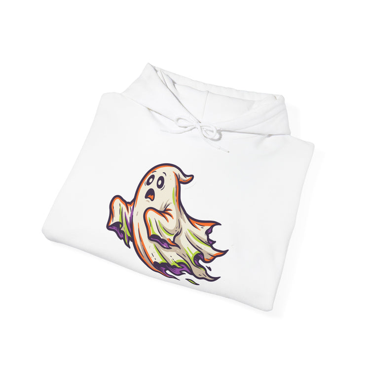 Floating Ghost Drift Halloween hoodie in white – original NewGiftDay design