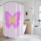 Purple & Yellow Aura Butterfly Shower Curtain Gift: Mystic Hues for Dreamy Spaces