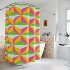 3D Optical Illusion Shower Curtain Gift: Geometric Joy for Modern Upgrades