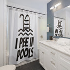 I Pee In Pools Gag Shower Curtain Gift: Hilarious Novelty for Pool Sharks