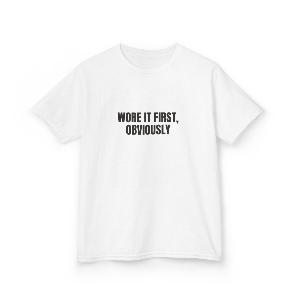 Wore It First Obviously DTG Printed for Playful Gift Days kids tee – original NewGiftDay design, view 6