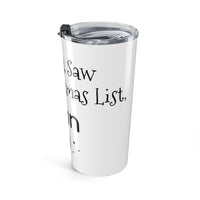 Bigfoot Christmas List 20oz tumbler – original NewGiftDay design, view 4