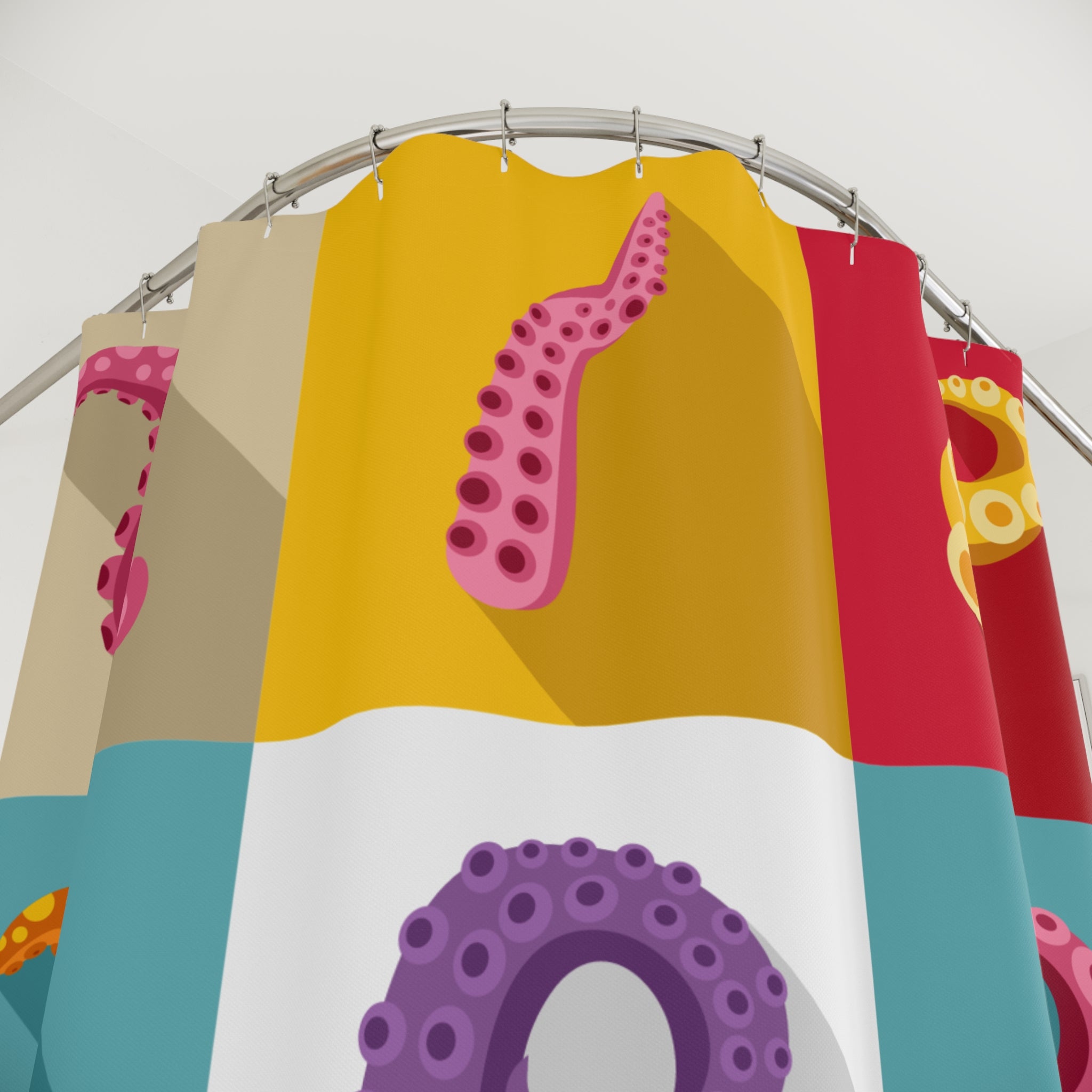 Pop Art Octopus Tentacles Shower Curtain Gift: Vibrant Ocean Whimsy for Eclectic Homes