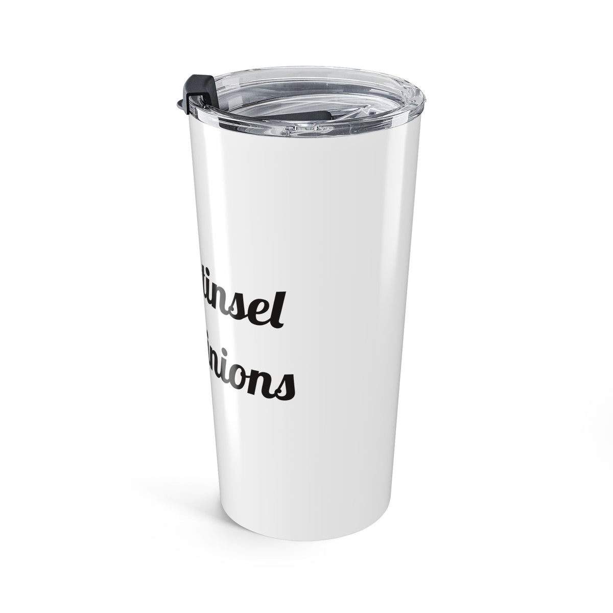 Full of tinsel and opinions Stainless Steel Travel for Festive Errands tumbler – original NewGiftDay design, view 4