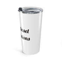 Full of tinsel and opinions Stainless Steel Travel for Festive Errands tumbler – original NewGiftDay design, view 4