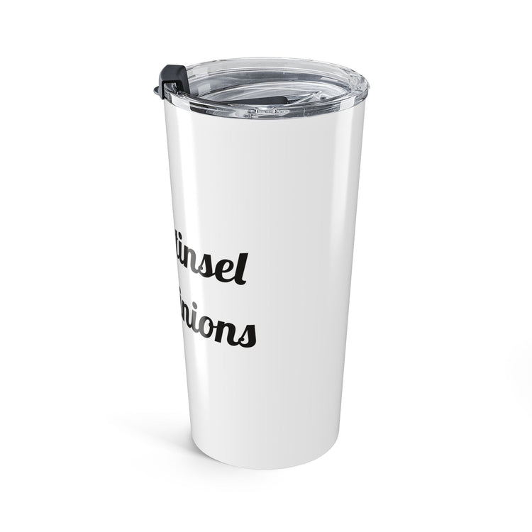 Full of tinsel and opinions Stainless Steel Travel for Festive Errands tumbler – original NewGiftDay design, view 4