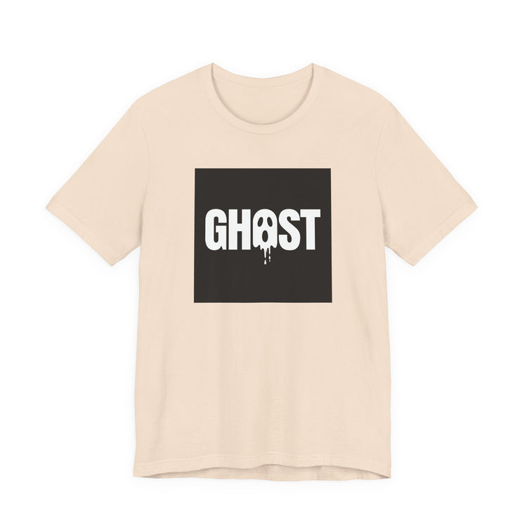 Dripping Ghost Face T-shirt in soft-cream – original NewGiftDay design