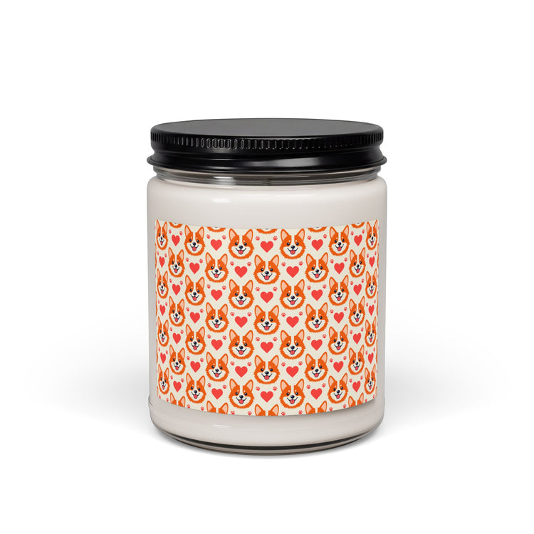 Corgi Hearts Scented Soy Candle, 9oz design