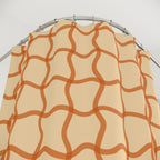 Terracotta Woven Grid Shower Curtain Gift: Warm Modernism for Soothing Spaces