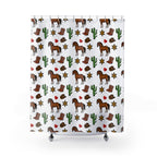 Whimsical Western Doodle Shower Curtain Gift: Sweet Frontier Fun for Playful Homes