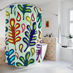 Psychedelic Organic Leaf Shower Curtain Gift: Maximalist Art for Vibrant Homes