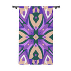 Purplish Geometric Pattern Blackout Window Curtain