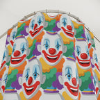 Repeating Clown Faces Shower Curtain Gift: Hilarious Circus Art for Bold Homes