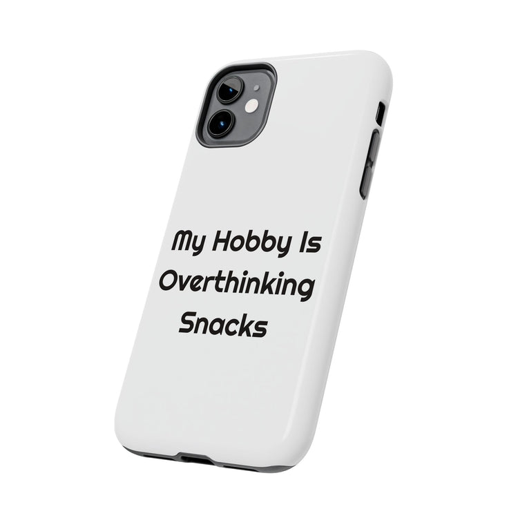 My Hobby Is Overthinking Snacks Tough for Everyday Drops phone case – original NewGiftDay design, view 3