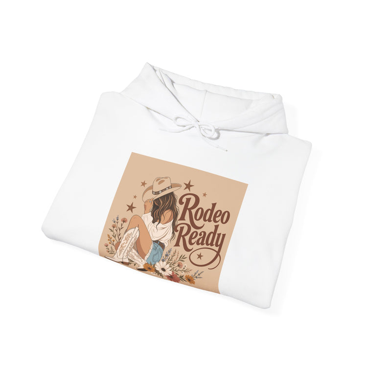 Boots And Blooms hoodie in white – original NewGiftDay design