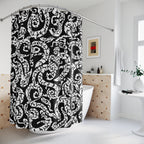 A Little Snaky Patterned Shower Curtain