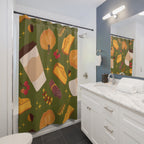 Cozy Autumn Harvest Pattern Shower Curtain Gift: Festive Comfort for Fall Homes